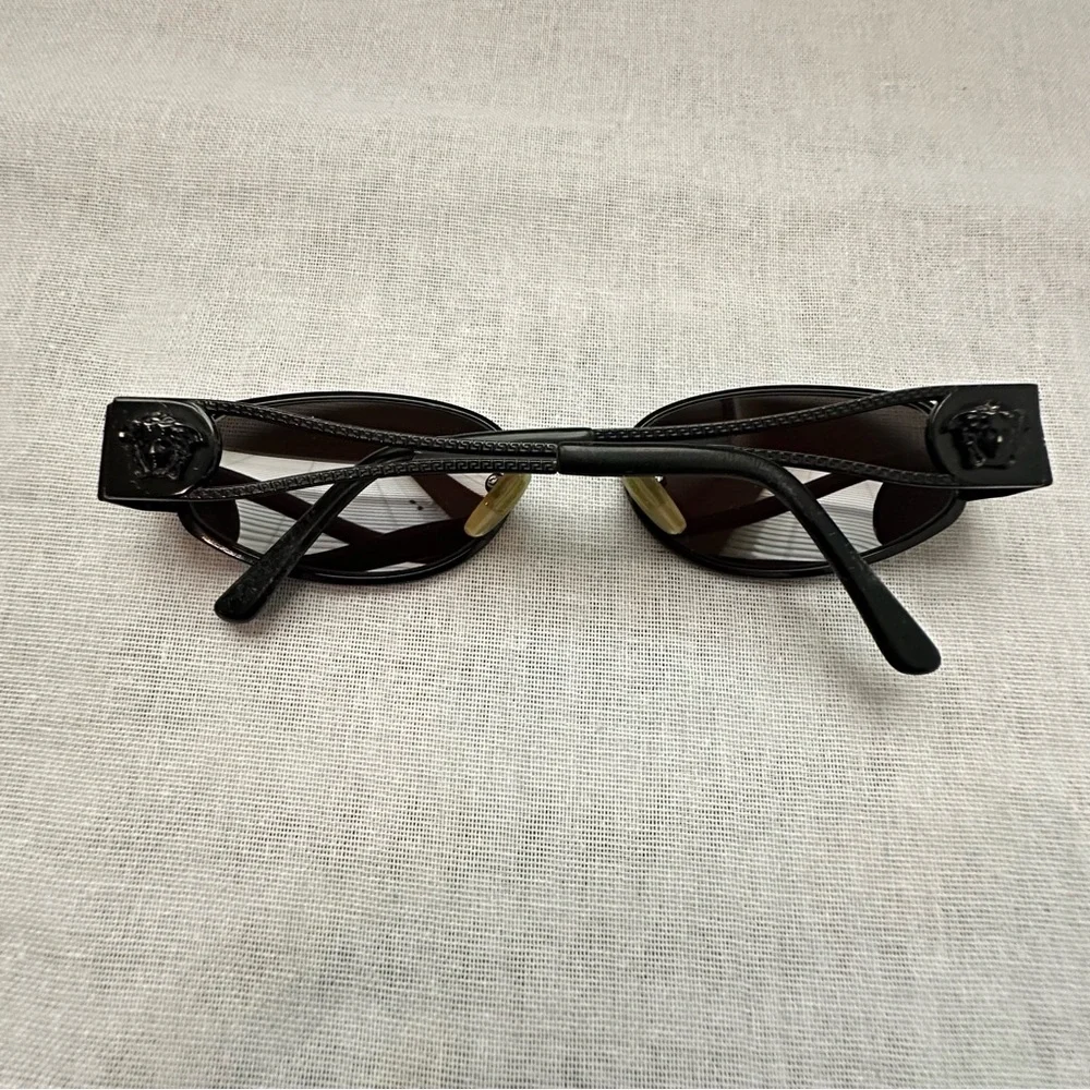 Vintage Gianni Versace Authentic Medusa Black Metal Sunglasses X48